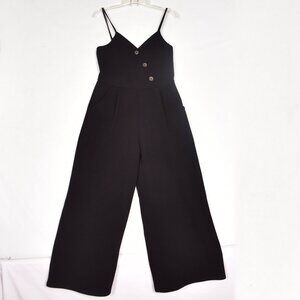 Caution to the Wind Sleeveless Jumpsuit Black Size Small